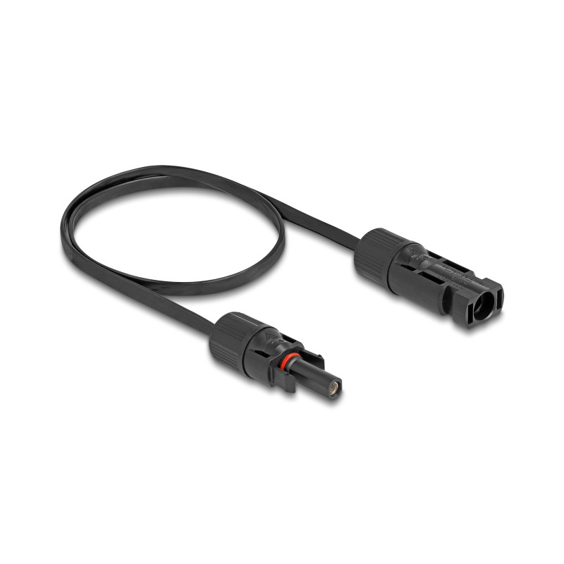 Delock DL4 Solar Flachbandkabel Stecker zu Buchse 60 cm schwarz