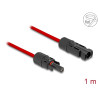 Delock DL4 Solar Flachbandkabel Stecker zu Buchse 1 m rot