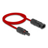 Delock DL4 Solar Flachbandkabel Stecker zu Buchse 1 m rot