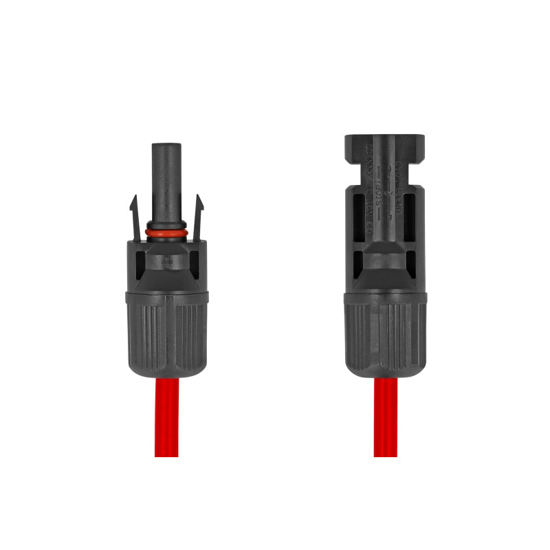 Delock DL4 Solar Flachbandkabel Stecker zu Buchse 1 m rot