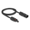 Delock DL4 Solar Flachbandkabel Stecker zu Buchse 1 m schwarz