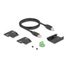 Delock Industrie Hub 7 x USB 2.0 Typ-A mit 15 kV ESD Schutz und Hutschienenbefestigung