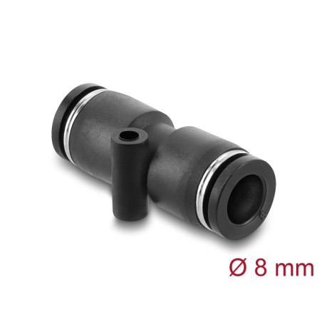 Delock Steckverbinder Pneumatik / Pneumatik Schnellsteckverbinder 8 mm mit Befestigungsloch gerade