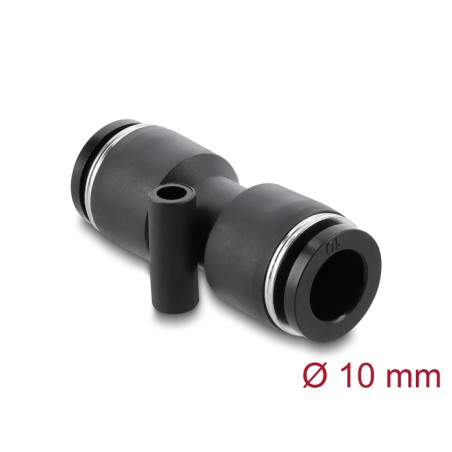 Delock Steckverbinder Pneumatik / Pneumatik Schnellsteckverbinder 10 mm mit Befestigungsloch gerade
