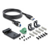 Delock Industrie Hub 7 x USB 5 Gbps Typ-A mit 8 kV ESD Schutz und Hutschienenbefestigung