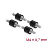 Delock Vibrationsdämpfer M4 x 0,7 mm D 10 x H 10 mm mit 2 x Außengewinde 4 Stück schwarz