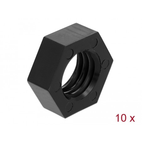 Navilock GNSS Mutter Nylon 15,875 mm (5/8"-11 UNC) 10 Stück schwarz