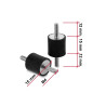 Delock Vibrationsdämpfer M4 x 0,7 mm D 15 x H 15 mm mit 2 x Außengewinde 4 Stück schwarz