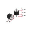 Delock Vibrationsdämpfer M6 x 1 mm D 20 x H 15 mm mit 2 x Außengewinde 4 Stück schwarz