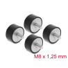 Delock Vibrationsdämpfer M8 x 1,25 mm D 40 x H 20 mm mit 2 x Außengewinde 4 Stück schwarz