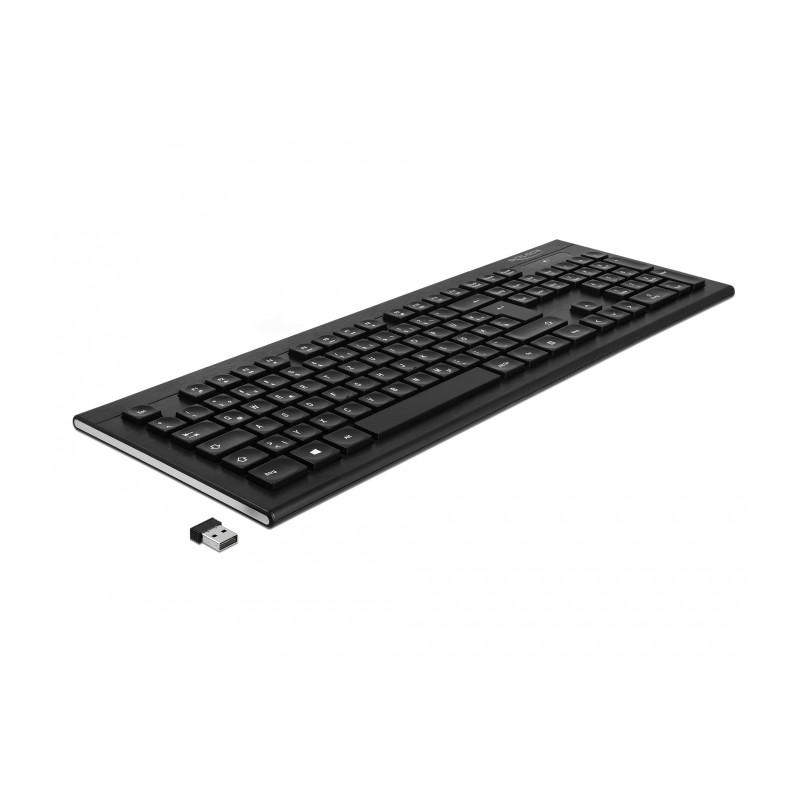 Delock USB Tastatur 2,4 GHz kabellos schwarz (Water-Drop)