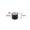 Delock Vibrationsdämpfer M5 x 0,8 mm D 20 x H 15 mm mit 2 x Innengewinde 4 Stück schwarz