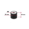 Delock Vibrationsdämpfer M8 x 1,25 mm D 30 x H 20 mm mit 2 x Innengewinde 4 Stück schwarz