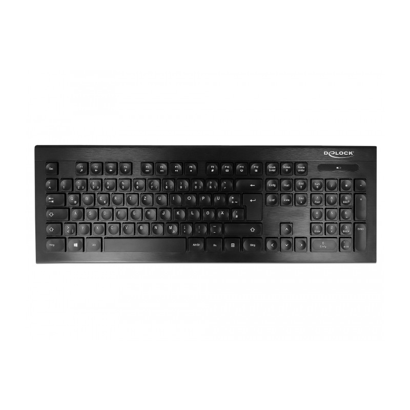 Delock USB Tastatur 2,4 GHz kabellos schwarz (Water-Drop)