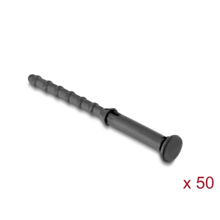 Delock Anti-Vibration Silikon Befestigung für Lüfter 50 Stück schwarz