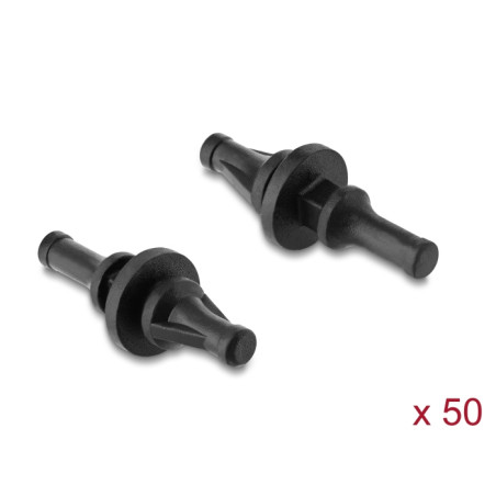 Delock Anti-Vibration Silikon Befestigung kurz für Lüfter 50 Stück schwarz