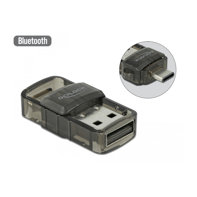 Delock USB 2.0 Bluetooth 4.0 Adapter 2 in 1 USB Type-C™ oder Typ-A