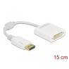 Delock Adapter DisplayPort 1.1 Stecker zu DVI Buchse Passiv weiß