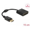 Delock Adapter DisplayPort 1.2 Stecker zu DVI Buchse 4K Passiv schwarz
