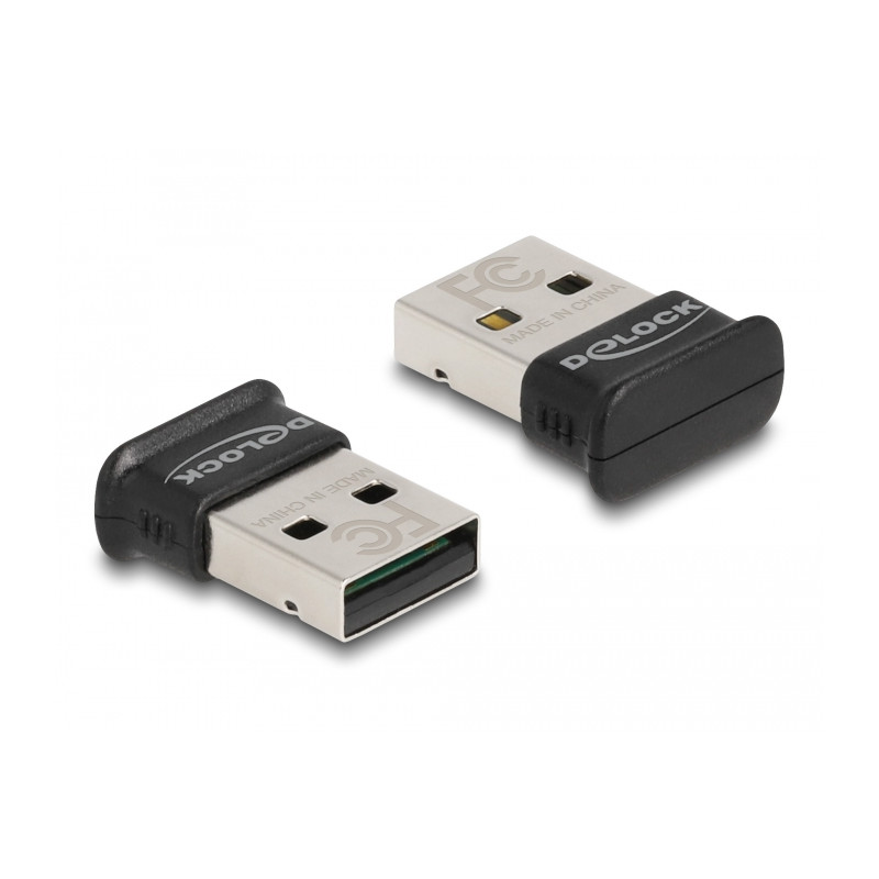 Delock USB Bluetooth 5.0 Adapter Klasse 1 im Micro Design - Reichweite bis zu 100 Meter