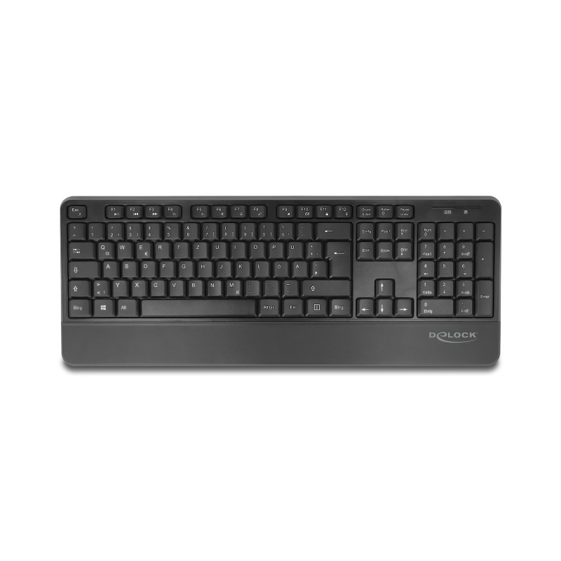Delock USB Tastatur und Maus Set 2,4 GHz kabellos schwarz (Handballenauflage)