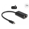 Delock USB Type-C™ Adapter zu Gigabit LAN mit Power Delivery 100 Watt