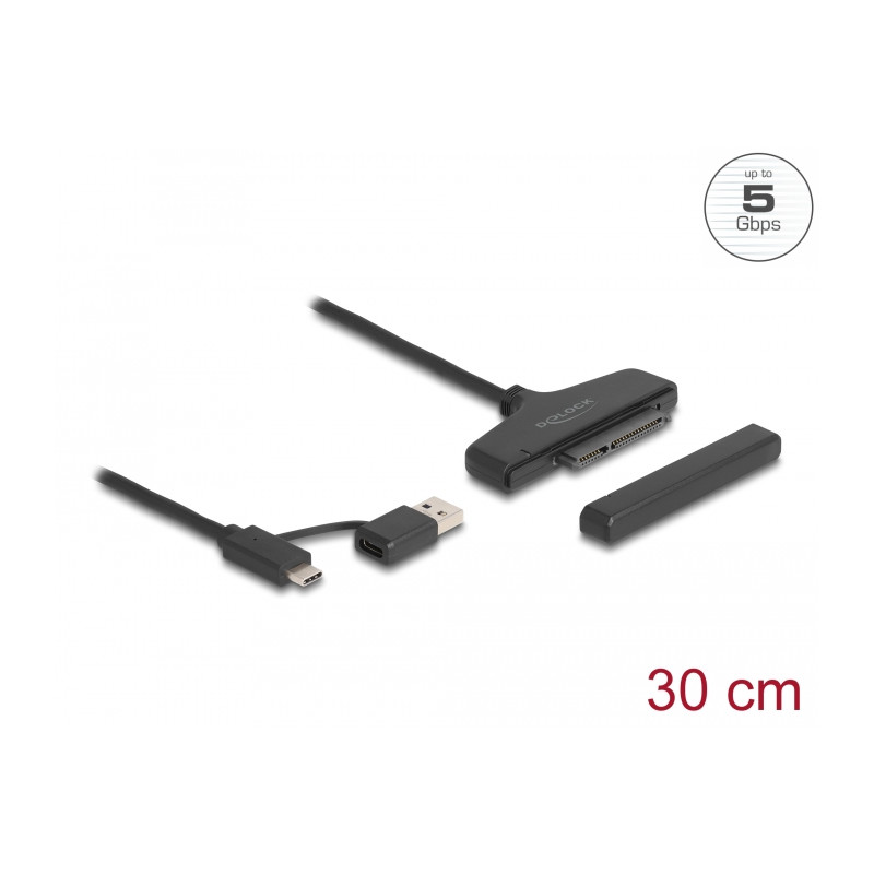 Delock USB zu SATA 6 Gb/s Konverter mit USB Type-C™ oder USB Typ-A Anschluss