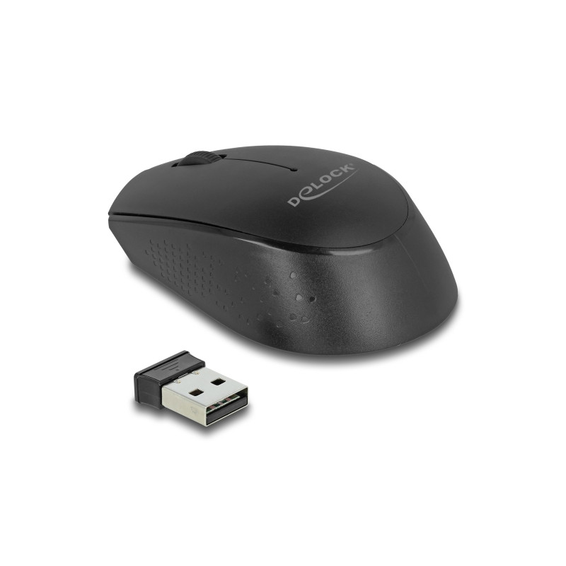 Delock USB Tastatur und Maus Set 2,4 GHz kabellos schwarz (Handballenauflage)