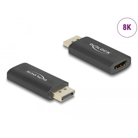 Delock Aktiver DisplayPort 1.4 zu HDMI Adapter 8K mit HDR Funktion