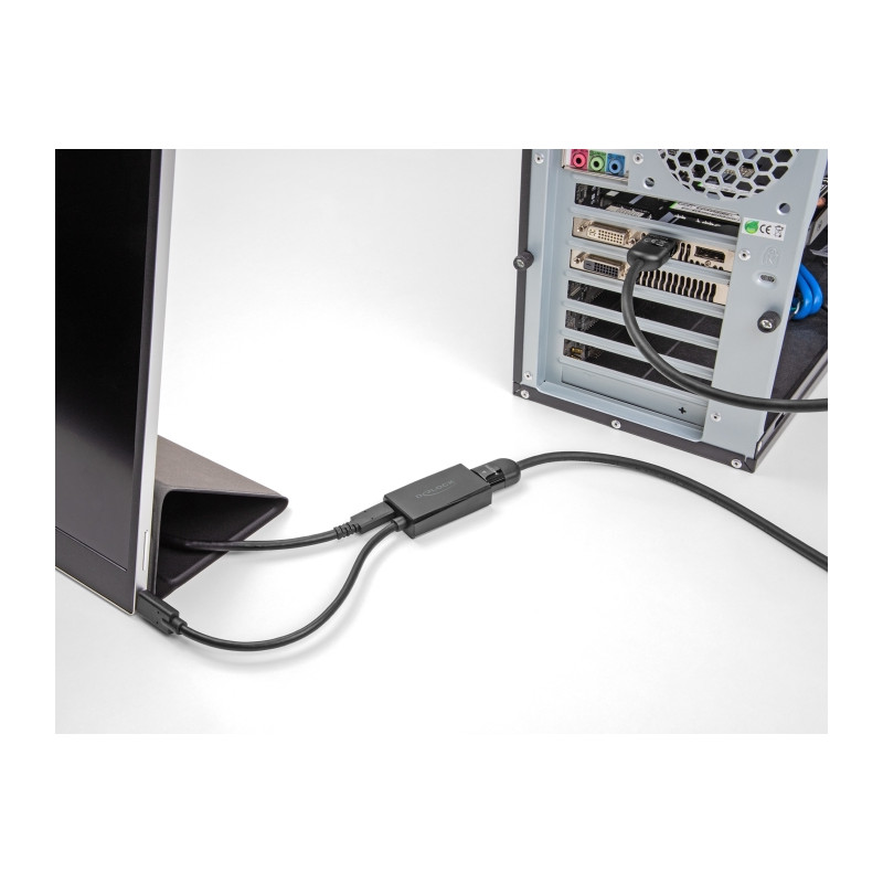 Delock Adapter HDMI Buchse zu USB Type-C™ Stecker (DP Alt Mode) 4K mit PD 100 W