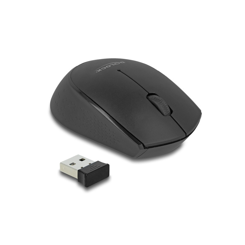 Delock USB Tastatur und Maus Set 2,4 GHz kabellos schwarz (Handballenauflage)