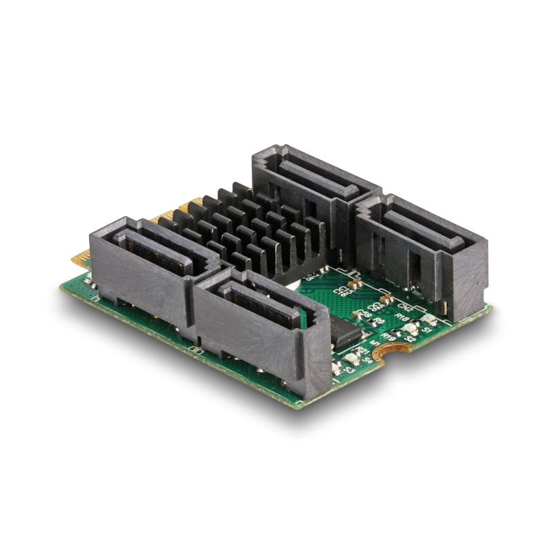 Delock Konverter M.2 Key B+M Stecker zu 4 x SATA Stecker mit RAID und HyperDuo