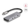 Delock USB Type-C™ Adapter zu HDMI 4K 60 Hz und Headset und Mikrofonschluss + USB Type-C™ PD 95 W