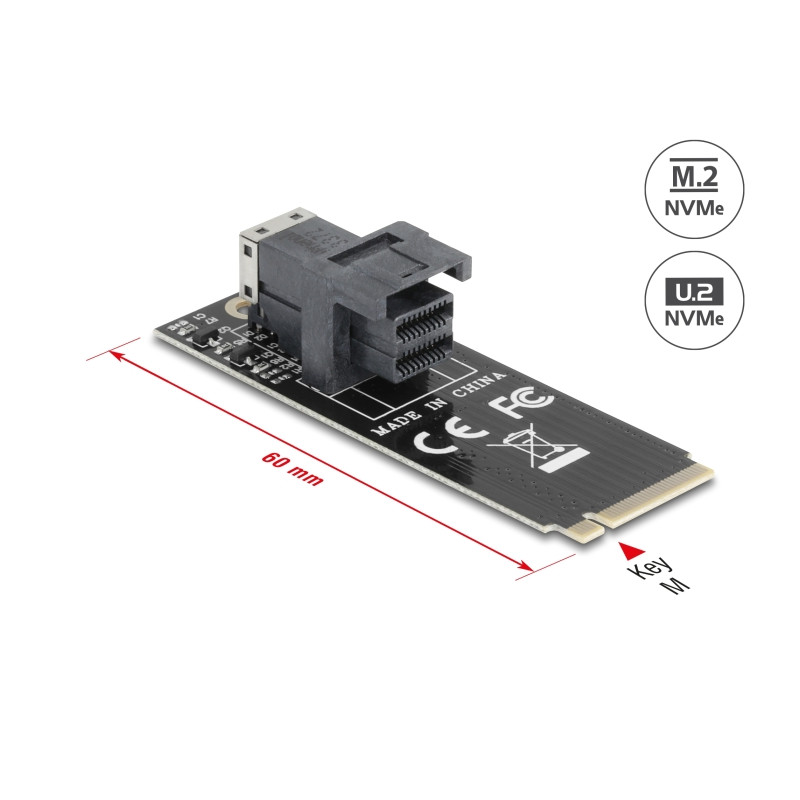 Delock Adapter M.2 Key M zu SFF-8643 NVMe 2260
