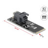 Delock Adapter M.2 Key M zu SFF-8643 NVMe 2260