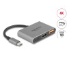 Delock USB Type-C™ Adapter zu HDMI 4K 30 Hz mit USB Typ-A und USB Type-C™ PD 2.0 90 W