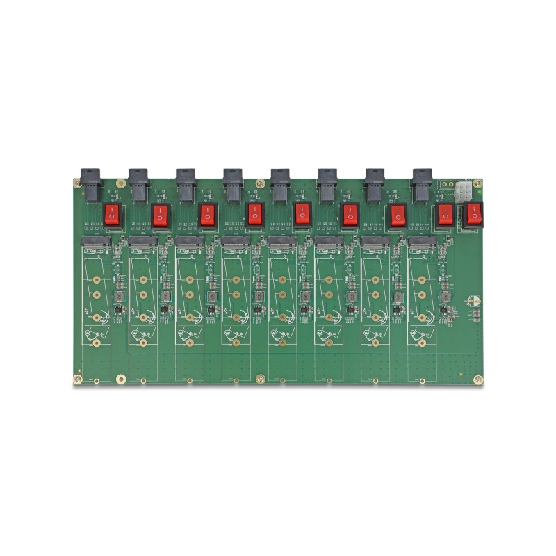 Delock M.2 Testboard für 8 x M.2 NVMe Key M SSD mit SFF-8643 Anschluss