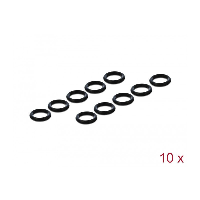 Navilock O-Ring Silikon für M8 6 Pin Stecker schwarz 10 Stück