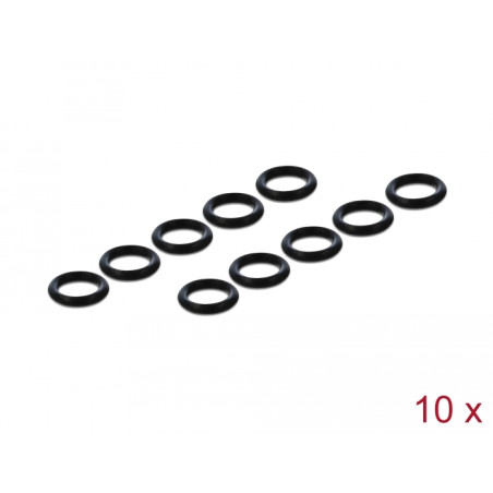 Navilock O-Ring Silikon für M8 6 Pin Stecker schwarz 10 Stück