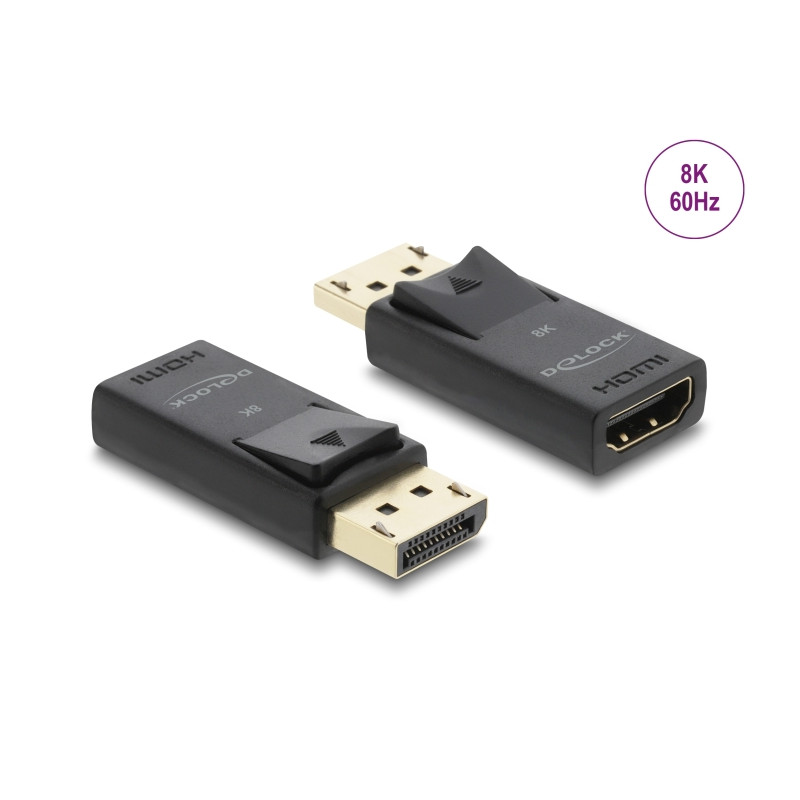 Delock Aktiver DisplayPort 1.4 zu HDMI Adapter 8K mit HDR Funktion