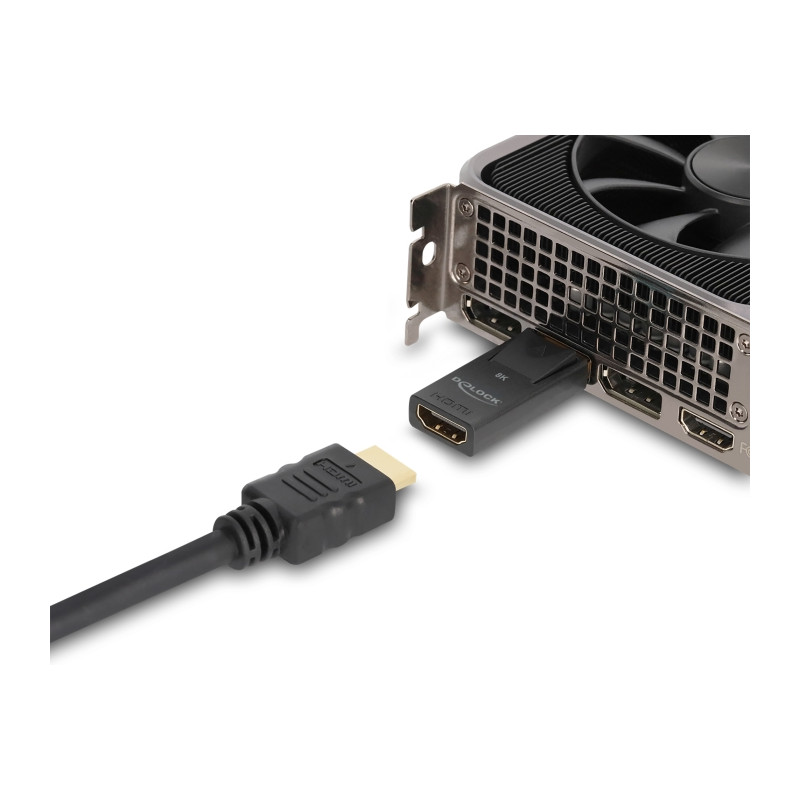 Delock Aktiver DisplayPort 1.4 zu HDMI Adapter 8K mit HDR Funktion