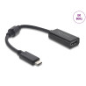 Delock USB Type-C™ Adapter zu HDMI (DP Alt Mode) 8K 60 Hz mit HDR und HDCP schwarz