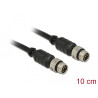 Delock M8 Sensor- / Aktorverlängerungskabel 6 Pin Stecker zu 6 Pin Stecker wasserdicht 10 cm