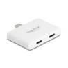 Delock USB Type-C™ Adapter zu USB-C™ Daten 10 Gbps und Video 4K 60 Hz + USB Type-C™ PD 92 W