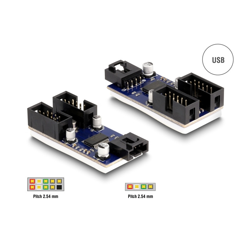 Delock USB 2.0 Pfostenstecker Hub 2 Port