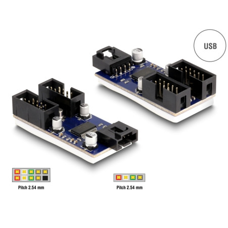 Delock USB 2.0 Pfostenstecker Hub 2 Port