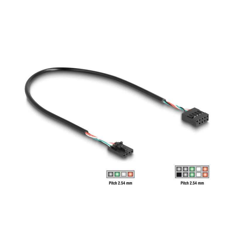 Delock USB 2.0 Pfostenstecker Hub 2 Port