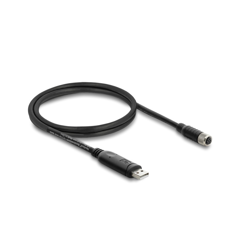 Navilock Anschlusskabel M8 GNSS-Empfänger USB 2.0 Typ-A Stecker zu M8 Buchse wasserdicht 1,2 m