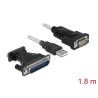 Delock Adapter USB 2.0 Typ-A - 1 x Seriell DB9 RS-232 + Adapter DB25
