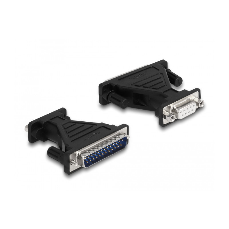 Delock Adapter USB 2.0 Typ-A zu 1 x Seriell RS-232 D-Sub 9 + Adapter D-Sub 25